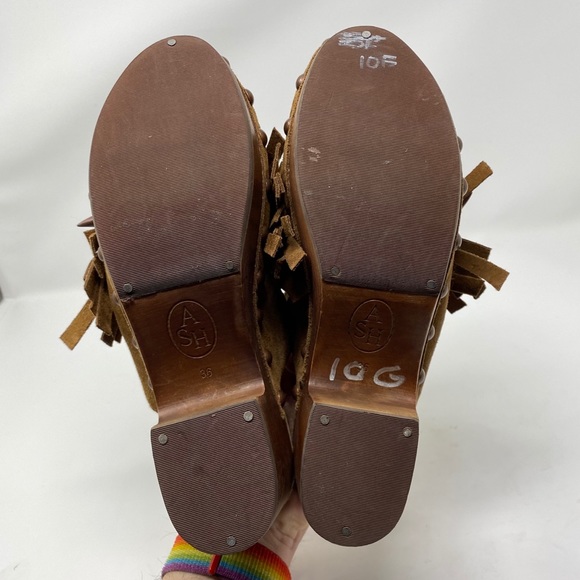 Ash Jig Suede Platform Shearling Lined Clogs - Picture 7 of 8